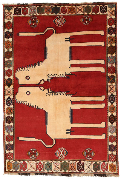  Ghashghai Teppe 142X212 Ekte Orientalsk Håndknyttet Rust/Mørk Rød (Ull, Persia/Iran)