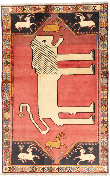  Ghashghai Teppe 118X189 Ekte Orientalsk Håndknyttet Beige/Mørk Rød (Ull, Persia/Iran)