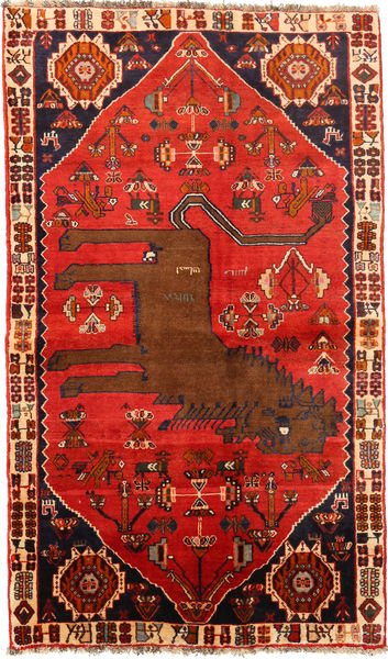  Ghashghai Teppe 130X220 Ekte Orientalsk Håndknyttet Rust/Mørk Brun (Ull, Persia/Iran)