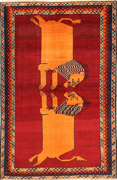  Ghashghai Teppe 150X231 Ekte Orientalsk Håndknyttet Rust/Orange (Ull, Persia/Iran)