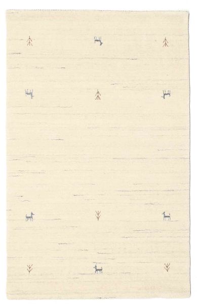  Gabbeh Loom Two Lines - Off White Teppe 100X160 Moderne Beige/Gul (Ull, India)