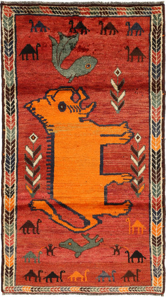  Ghashghai Teppe 110X202 Ekte Orientalsk Håndknyttet Rust/Orange (Ull, Persia/Iran)