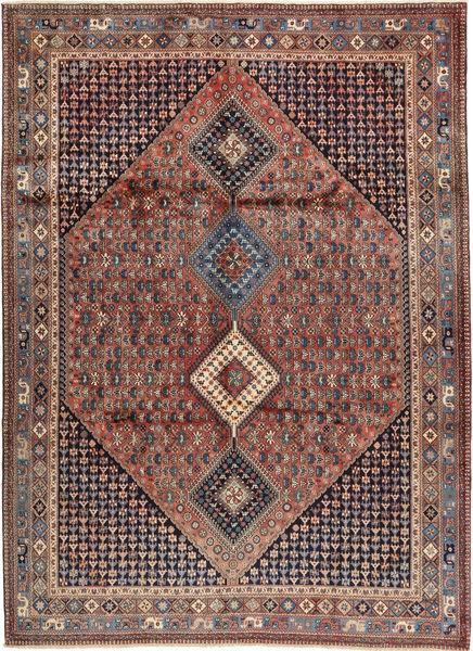  Yalameh Teppe 252X349 Ekte Orientalsk Håndknyttet Mørk Brun/Mørk Rød Stort (Ull, Persia/Iran)