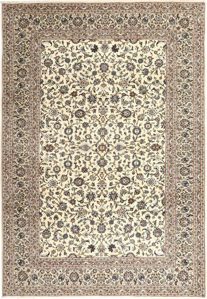  Keshan Teppe 249X358 Ekte Orientalsk Håndknyttet Mørk Beige/Lysbrun (Ull, Persia/Iran)
