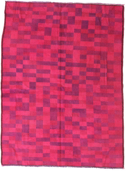  Colored Vintage Teppe 144X195 Ekte Moderne Håndknyttet Rosa/Rød (Ull, Tyrkia)
