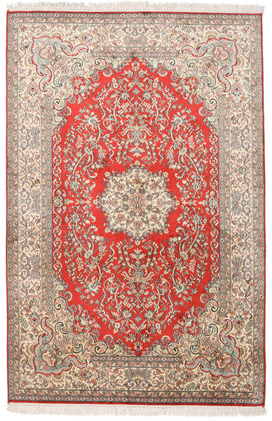  Orientalsk Kashmir Ren Silke Teppe Teppe 124X190 Rød/Beige (Silke, India)