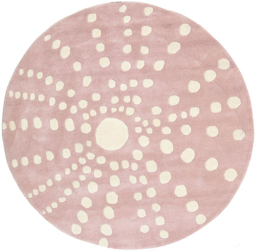  Sjöborre Handtufted - Pink Teppe Ø 150 Moderne Rundt Lyserosa/Beige (Ull, India)