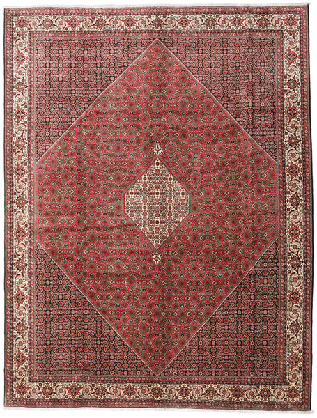  Bidjar Zanjan Teppe 300X390 Ekte Orientalsk Håndknyttet Mørk Brun/Mørk Rød Stort (Ull, Persia/Iran)