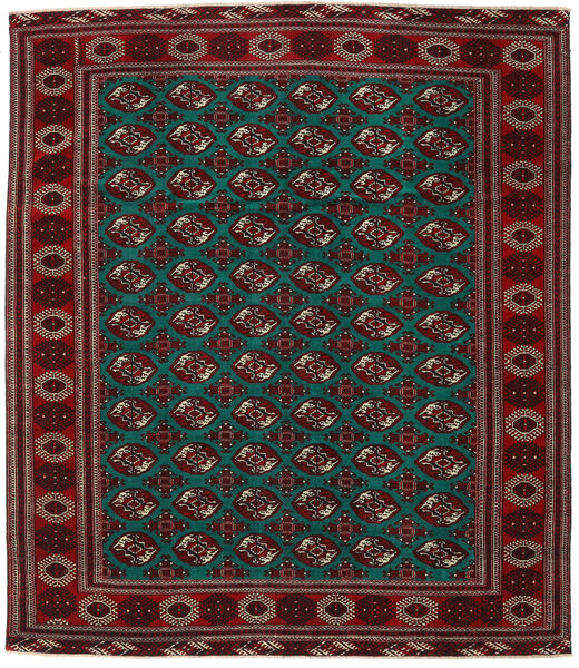  Turkaman Patina Teppe 293X338 Ekte Orientalsk Håndknyttet Mørk Rød/Rød Stort (Ull, )