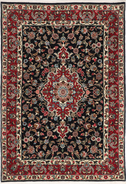  Ghom Kork/Silke Teppe 110X160 Ekte Orientalsk Håndknyttet Mørk Brun/Mørk Rød (Ull/Silke, Persia/Iran)