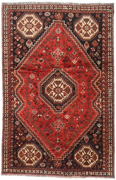  Shiraz Teppe 164X248 Ekte Orientalsk Håndknyttet Mørk Rød/Mørk Brun (Ull, Persia/Iran)