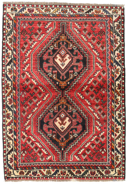  Shiraz Teppe 111X160 Ekte Orientalsk Håndknyttet Rød/Brun (Ull, )