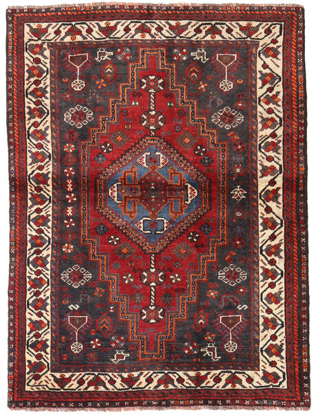  Shiraz Teppe 115X154 Ekte Orientalsk Håndknyttet Rød/Mørk Rød (Ull, )