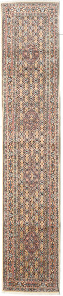  Moud Teppe 77X387 Ekte Orientalsk Håndknyttet Teppeløpere Brun/Lysbrun ( Persia/Iran)