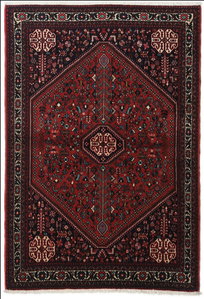  Abadeh Teppe 100X151 Ekte Orientalsk Håndknyttet Mørk Brun/Mørk Rød (Ull, Persia/Iran)