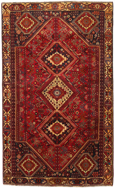  Shiraz Teppe 180X300 Ekte Orientalsk Håndknyttet Rød/Brun (Ull, )