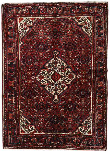  Hosseinabad Teppe 160X225 Ekte Orientalsk Håndknyttet Mørk Rød, Rød (Ull, Persia/Iran)