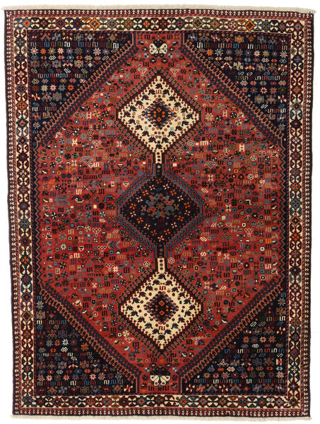  Yalameh Teppe 155X201 Ekte Orientalsk Håndknyttet Mørk Rød/Svart (Ull, Persia/Iran)
