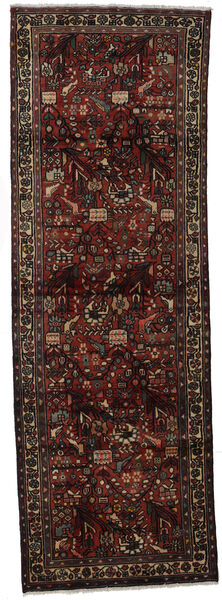 Orientalsk Hamadan Teppe Teppe 97X290 Teppeløpere Brun/Mørk Rød (Ull, Persia/Iran)