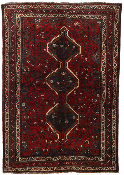  Ghashghai Teppe 155X225 Ekte Orientalsk Håndknyttet Mørk Rød (Ull, Persia/Iran)