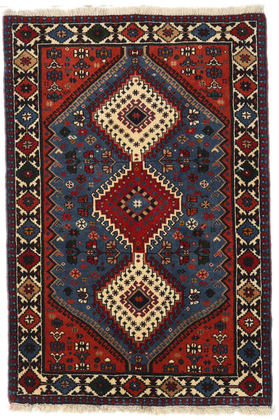  Yalameh Teppe 80X120 Ekte Orientalsk Håndknyttet Mørk Brun/Mørk Rød (Ull, Persia/Iran)