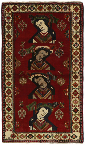  Ghashghai Teppe 120X203 Ekte Orientalsk Håndvevd Mørk Brun/Rød (Ull, Persia/Iran)