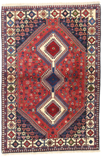  Yalameh Teppe 103X153 Ekte Orientalsk Håndknyttet Mørk Rød/Mørk Grå (Ull, Persia/Iran)