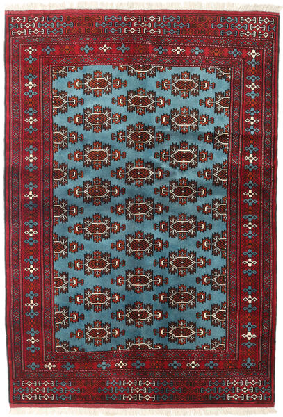  Turkaman Teppe 133X190 Ekte Orientalsk Håndknyttet Mørk Rød/Blå (Ull, Persia/Iran)