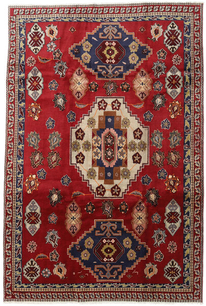  Ghashghai Teppe 194X294 Ekte Orientalsk Håndknyttet Rød/Mørk Rød (Ull, )