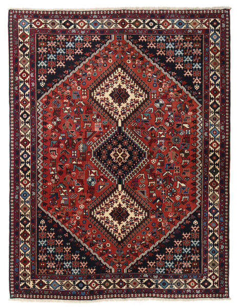  Yalameh Teppe 153X198 Ekte Orientalsk Håndknyttet Mørk Rød/Mørk Grå (Ull, Persia/Iran)