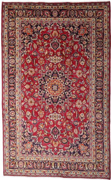  Mashad Teppe 195X310 Ekte Orientalsk Håndknyttet Mørk Rød/Mørk Brun (Ull, Persia/Iran)