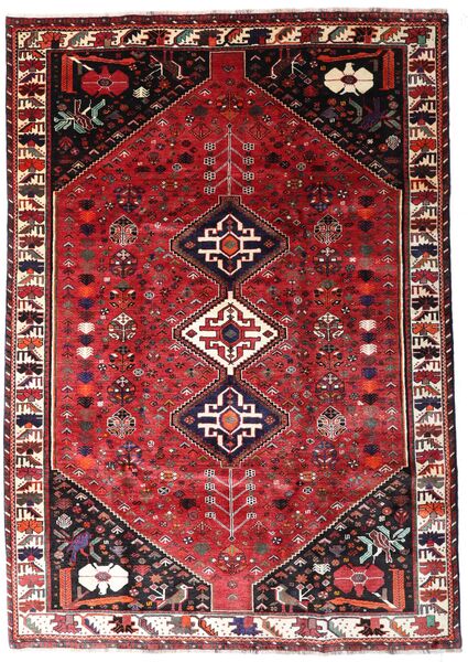 Ghashghai Teppe 201X287 Ekte Orientalsk Håndknyttet Mørk Rød/Rød (Ull, Persia/Iran)