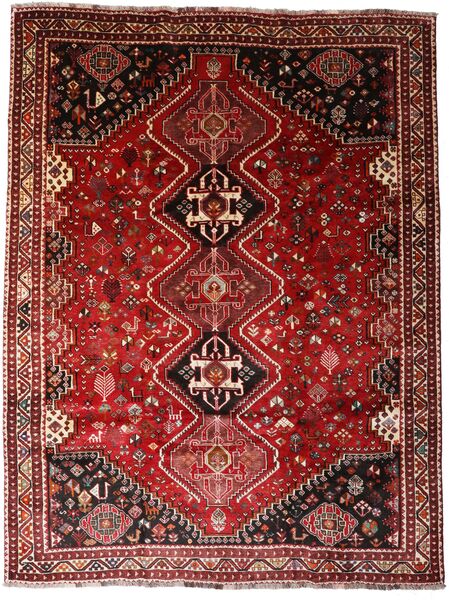  Ghashghai Teppe 227X296 Ekte Orientalsk Håndknyttet Mørk Rød/Mørk Brun (Ull, Persia/Iran)