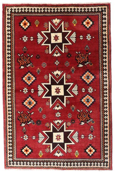  Ghashghai Teppe 127X197 Ekte Orientalsk Håndknyttet Mørk Rød (Ull, Persia/Iran)