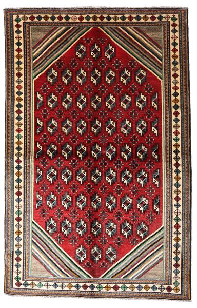  Ghashghai Teppe 146X228 Ekte Orientalsk Håndknyttet Mørk Rød/Mørk Brun (Ull, Persia/Iran)