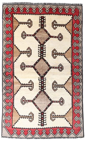  Shiraz Teppe 123X204 Ekte Orientalsk Håndknyttet Beige/Rød (Ull, )