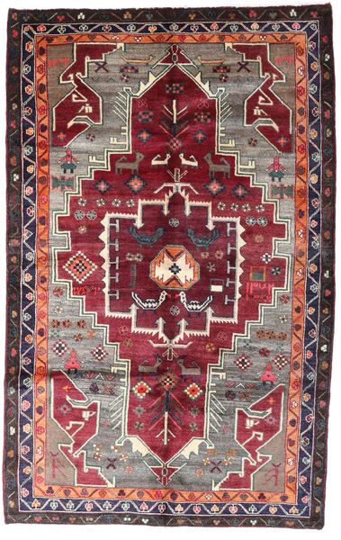  Lori Teppe 159X257 Ekte Orientalsk Håndknyttet Mørk Rød/Mørk Brun (Ull, Persia/Iran)