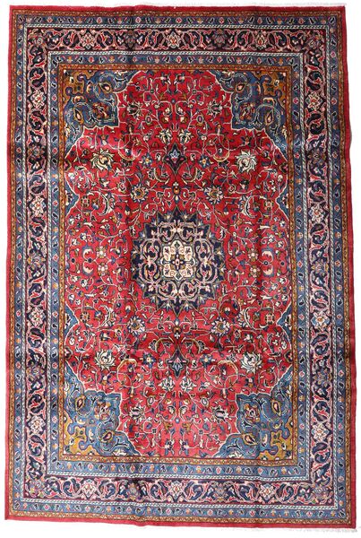  Mahal Teppe 217X320 Ekte Orientalsk Håndknyttet Rød, Mørk Rosa (Ull, Persia/Iran)