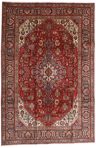  Tabriz Teppe 196X295 Ekte Orientalsk Håndknyttet Mørk Rød/Lysbrun (Ull, Persia/Iran)