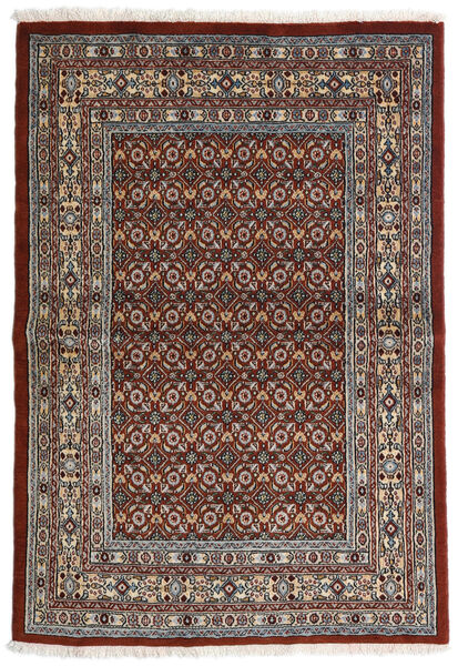  Moud Teppe 97X141 Ekte Orientalsk Håndknyttet Mørk Brun/Mørk Grå ( Persia/Iran)