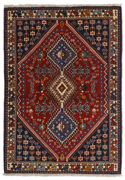 Yalameh Teppe 102X145 Ekte Orientalsk Håndknyttet Mørk Brun/Mørk Rød (Ull, Persia/Iran)