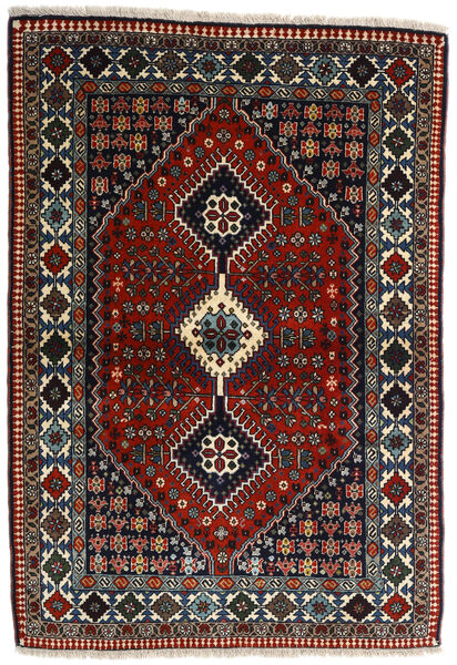  Yalameh Teppe 109X155 Ekte Orientalsk Håndknyttet Mørk Rød, Brun (Ull, Persia/Iran)