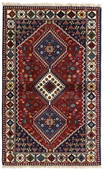  Yalameh Teppe 98X160 Ekte Orientalsk Håndknyttet Mørk Rosa/Brun (Ull, )