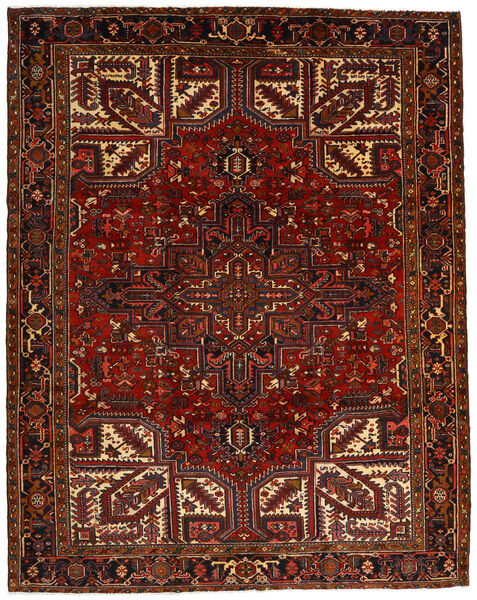  Heriz Teppe 257X322 Ekte Orientalsk Håndknyttet Mørk Rød/Mørk Brun Stort (Ull, Persia/Iran)