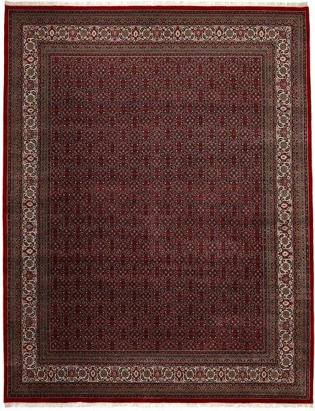  Bidjar Indisk Teppe 306X391 Ekte Orientalsk Håndknyttet Svart/Mørk Rød Stort (Ull, India)