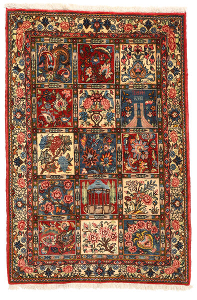  Bakhtiar Collectible Teppe 104X155 Ekte Orientalsk Håndknyttet Mørk Brun/Mørk Rød (Ull, Persia/Iran)