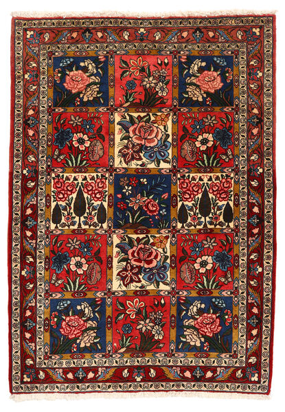  Bakhtiar Collectible Teppe 111X156 Ekte Orientalsk Håndknyttet Mørk Rød/Svart (Ull, Persia/Iran)
