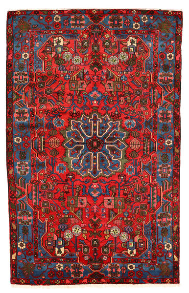  Nahavand Old Teppe 158X252 Ekte Orientalsk Håndknyttet Mørk Rød/Mørk Grå (Ull, Persia/Iran)