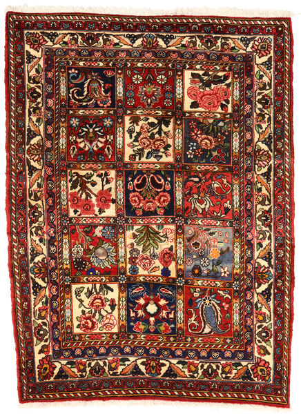  Bakhtiar Collectible Teppe 107X143 Ekte Orientalsk Håndknyttet Mørk Brun/Mørk Rød (Ull, Persia/Iran)