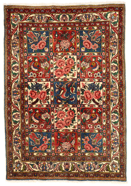  Bakhtiar Collectible Teppe 103X148 Ekte Orientalsk Håndknyttet Mørk Rød/Beige (Ull, Persia/Iran)